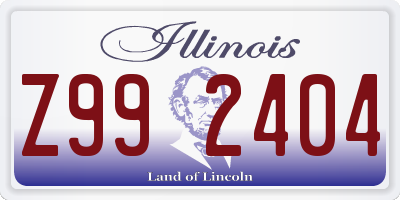 IL license plate Z992404