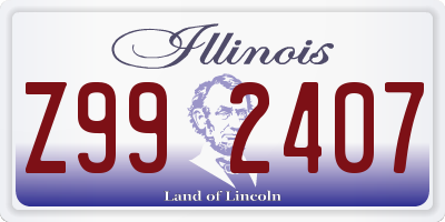 IL license plate Z992407
