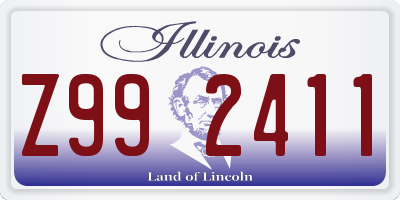 IL license plate Z992411