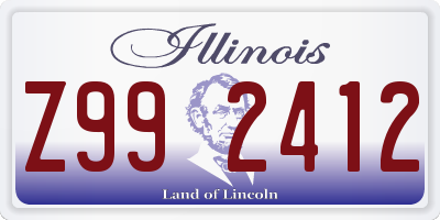 IL license plate Z992412