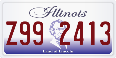 IL license plate Z992413