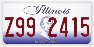 IL license plate Z992415