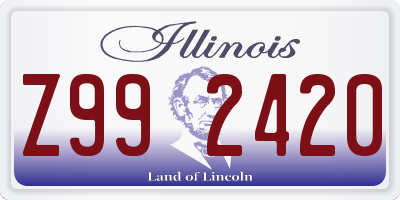 IL license plate Z992420