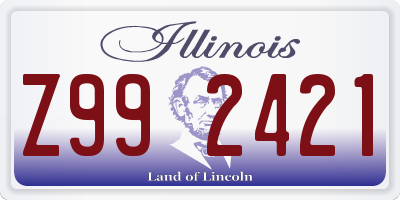 IL license plate Z992421