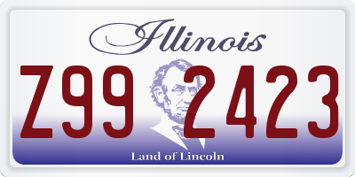 IL license plate Z992423