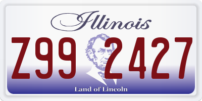 IL license plate Z992427