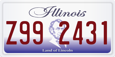 IL license plate Z992431
