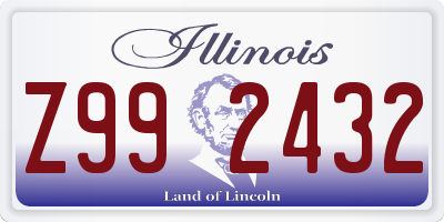 IL license plate Z992432
