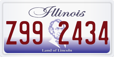 IL license plate Z992434