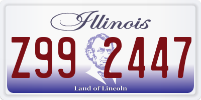 IL license plate Z992447