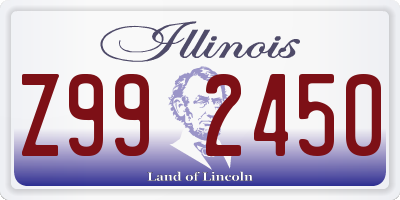 IL license plate Z992450