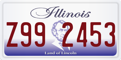 IL license plate Z992453