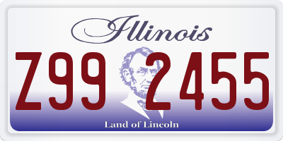 IL license plate Z992455