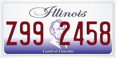 IL license plate Z992458