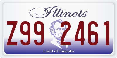IL license plate Z992461