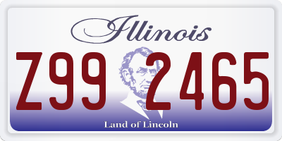 IL license plate Z992465