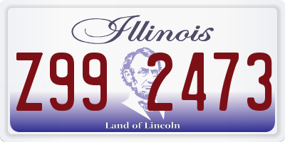 IL license plate Z992473