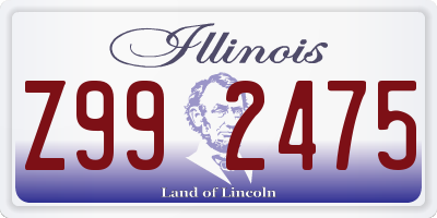 IL license plate Z992475