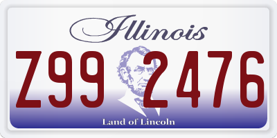 IL license plate Z992476