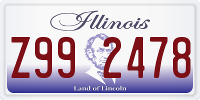 IL license plate Z992478