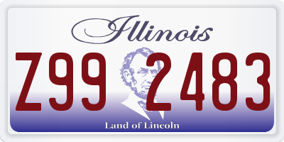 IL license plate Z992483