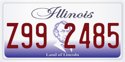 IL license plate Z992485