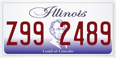 IL license plate Z992489