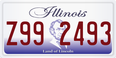 IL license plate Z992493