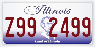 IL license plate Z992499