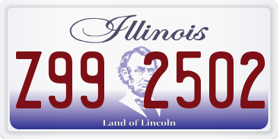 IL license plate Z992502