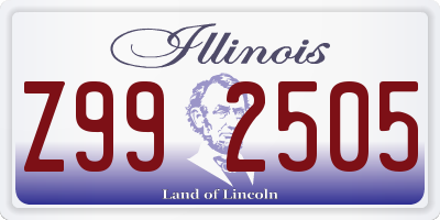 IL license plate Z992505
