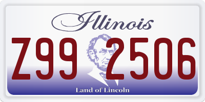 IL license plate Z992506