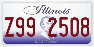 IL license plate Z992508