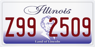 IL license plate Z992509
