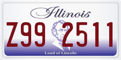 IL license plate Z992511