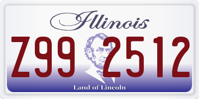 IL license plate Z992512