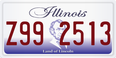 IL license plate Z992513