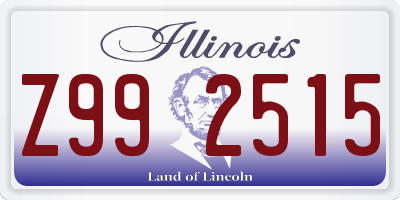 IL license plate Z992515