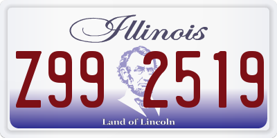 IL license plate Z992519