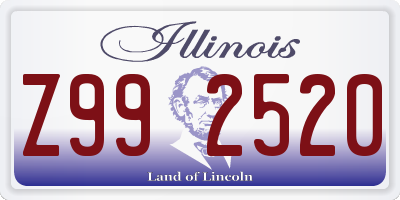 IL license plate Z992520