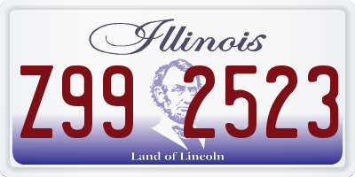 IL license plate Z992523