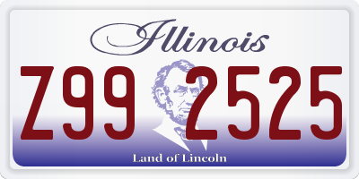 IL license plate Z992525