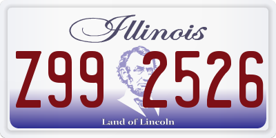 IL license plate Z992526