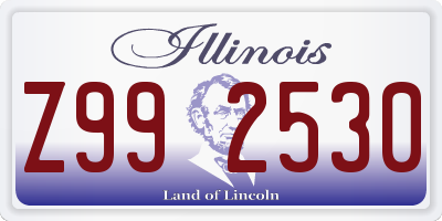 IL license plate Z992530