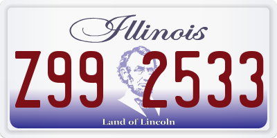 IL license plate Z992533
