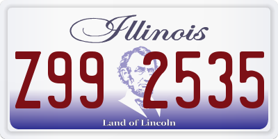 IL license plate Z992535