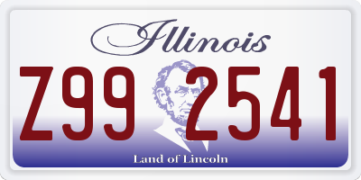 IL license plate Z992541