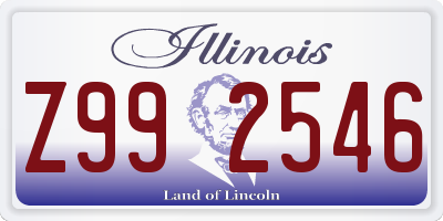 IL license plate Z992546