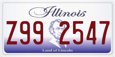 IL license plate Z992547