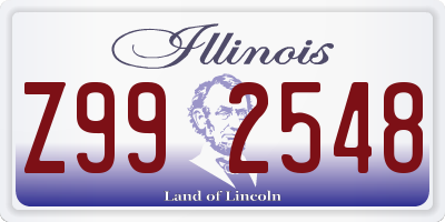 IL license plate Z992548